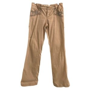 Mur Mur Pants Button detail Size Medium Tan Brown